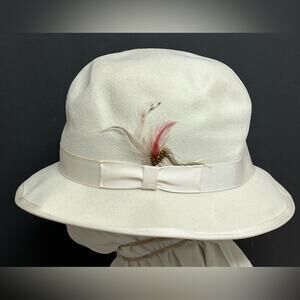 Derby Hat White 100% Wool Park Royal Supreme Sz XL Made in USA RARE